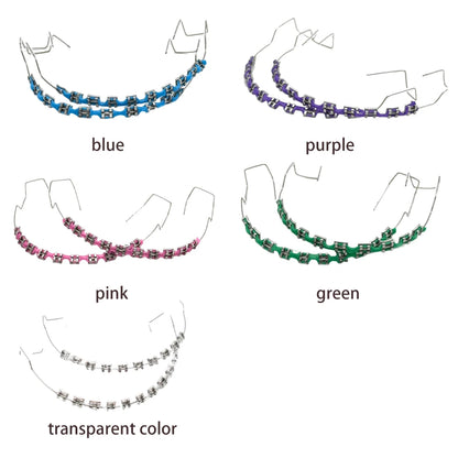 Fashion Temporary Tooth Braces – High-Quality Dental Fake Braces with Metal Wires and Brackets
