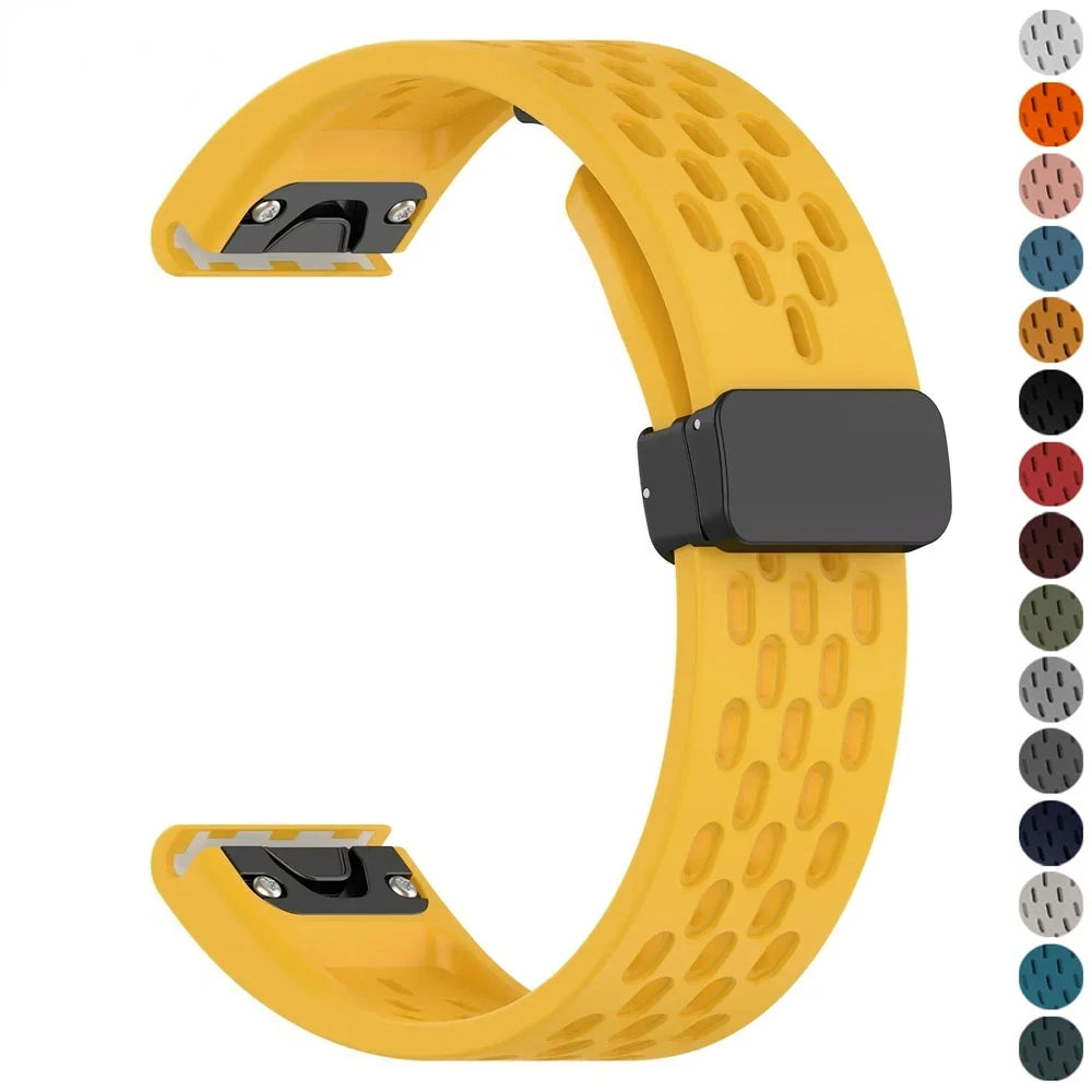 Quick Fit Silicone Strap for Garmin Fenix & Forerunner — 26mm, 22mm, 20mm Bands for Fenix 7X/7 Pro/6X/6/5X/5 Plus, Tactix 7, Forerunner 965/955, Enduro