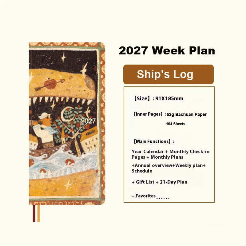 2027 Pocket Weekly Planner Notebook - Compact Schedule Organizer for Daily Planning & Productivity