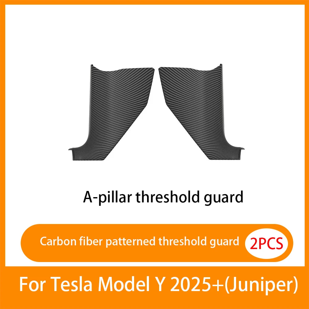 Tesla Model Y Juniper 2025+ Door Threshold Strips – ABS Anti-Scratch & Dirt-Resistant Interior Accessories for Front & Rear Doors