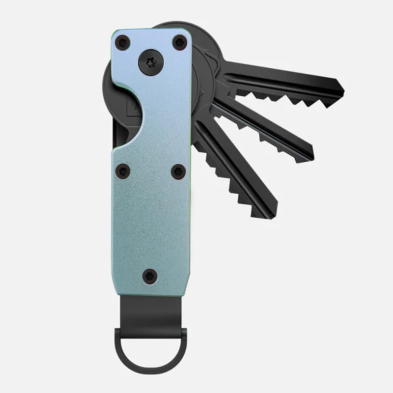 Compact Key Organizer – Minimalist Metal Key Holder for 2-6 Keys, Secure Keychain Case