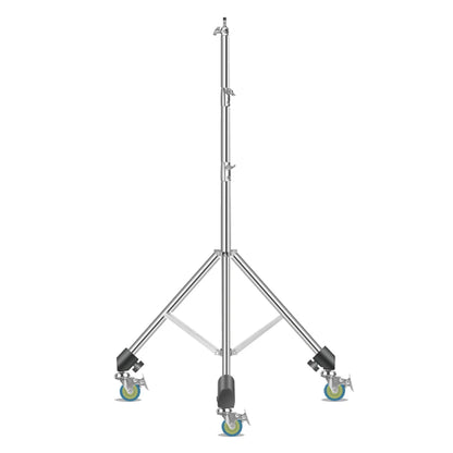 2.8M Stainless Steel Tripod Light Stand – Foldable Magic Leg C-Stand for Spot Light, Softbox, Photography Studio