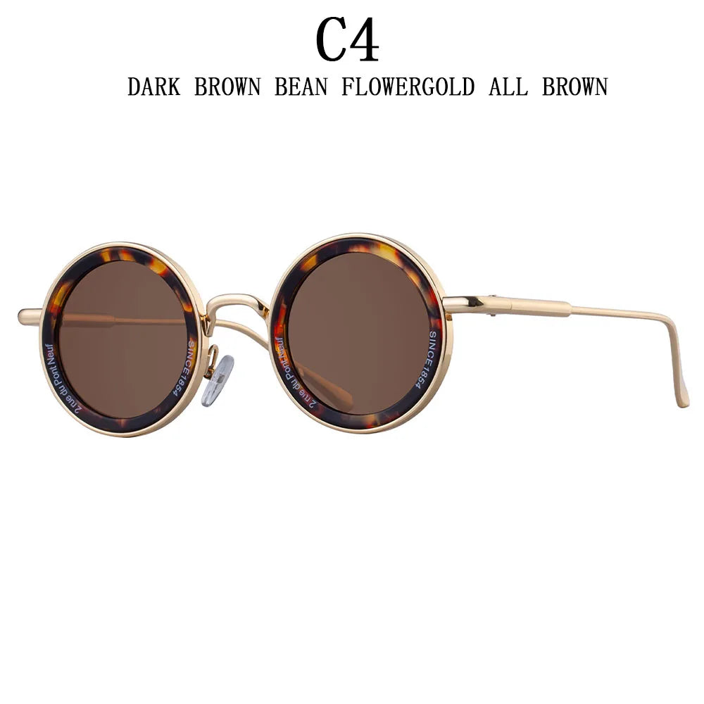 Round Steampunk Sunglasses — Vintage Punk Retro Fashion Glasses for Men & Women