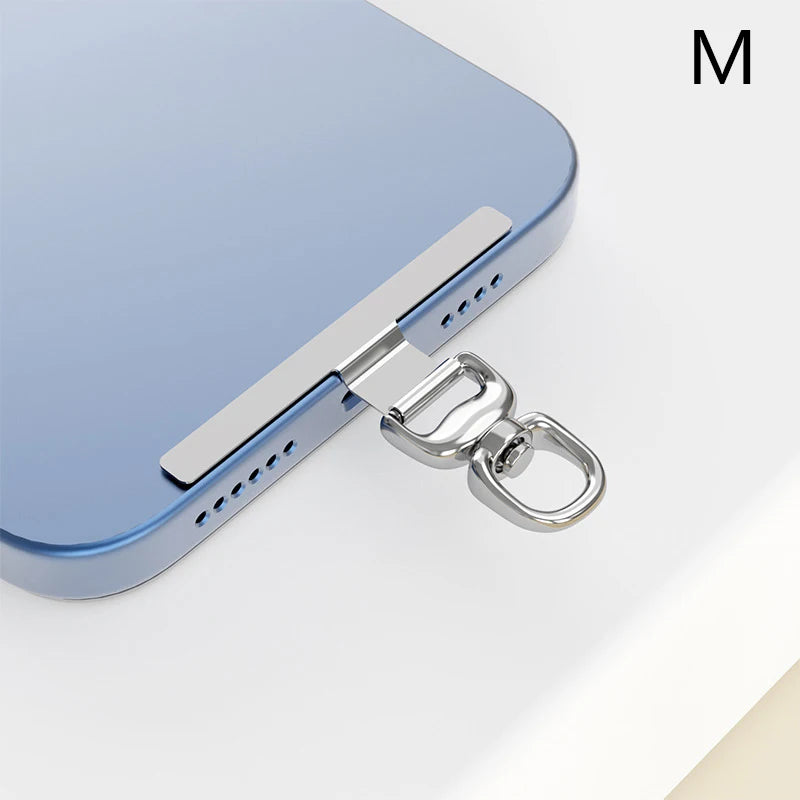 0.3mm Metal Phone Tether Tab – 360° Rotating Phone Lanyard Patch Clip Replacement Hanging Strap Gasket Accessory