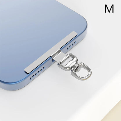 0.3mm Metal Phone Tether Tab – 360° Rotating Phone Lanyard Patch Clip Replacement Hanging Strap Gasket Accessory