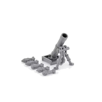 Military Building Blocks Soldier Set - Tactical Weapons Figures with Gatling Gun, Rifle, Mortar & Accessories Toy Kit
