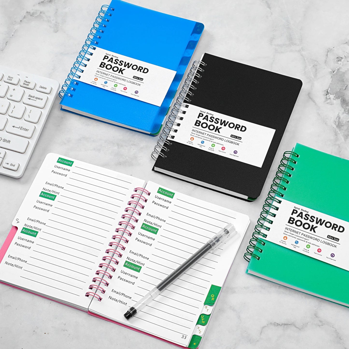 Mini A6 Password Book Notebook – Pocket-Sized Organizer, Diary & Logbook for Office, School & Personal Use