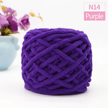 QJH Chunky Blanket Yarn – Luxury Thick Polyester Jumbo Knitting & Crochet Yarn for Blankets & Pillows, 100g Ball