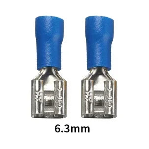 100/50/10PCS Insulated Female Crimp Wire Terminals – 2.8mm 4.8mm 6.3mm Spade Electrical Connectors (Red, Blue, Yellow)