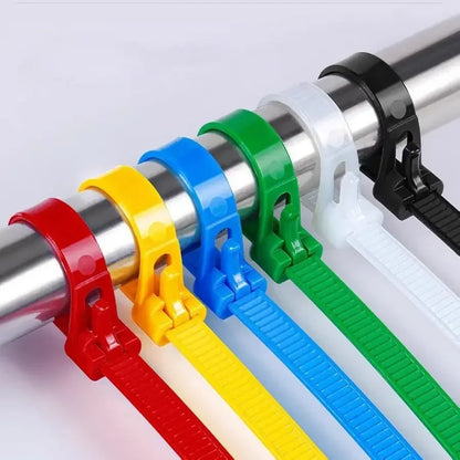 100/1000pcs Reusable Nylon Cable Ties – Adjustable Self-Locking Zip Tie Straps for Cord Organization & Binding