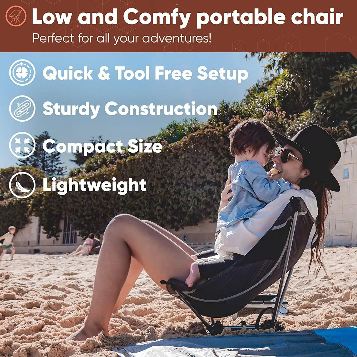 WESTTUNE Ultralight Camping Chair - 780g Aluminum Alloy Mesh Chair for Hiking, Backpacking & Travel