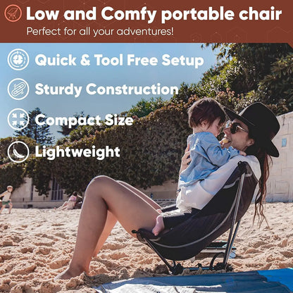 WESTTUNE Ultralight Camping Chair - 780g Aluminum Alloy Mesh Chair for Hiking, Backpacking & Travel