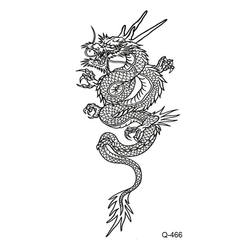 Waterproof Temporary Tattoo Stickers - Mini Black Rose, Butterfly, Arrow, Flower, Wings, Maori, and Snake Designs for Wrist and Neck