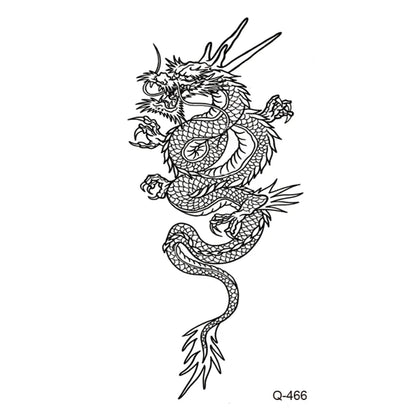 Waterproof Temporary Tattoo Stickers - Mini Black Rose, Butterfly, Arrow, Flower, Wings, Maori, and Snake Designs for Wrist and Neck