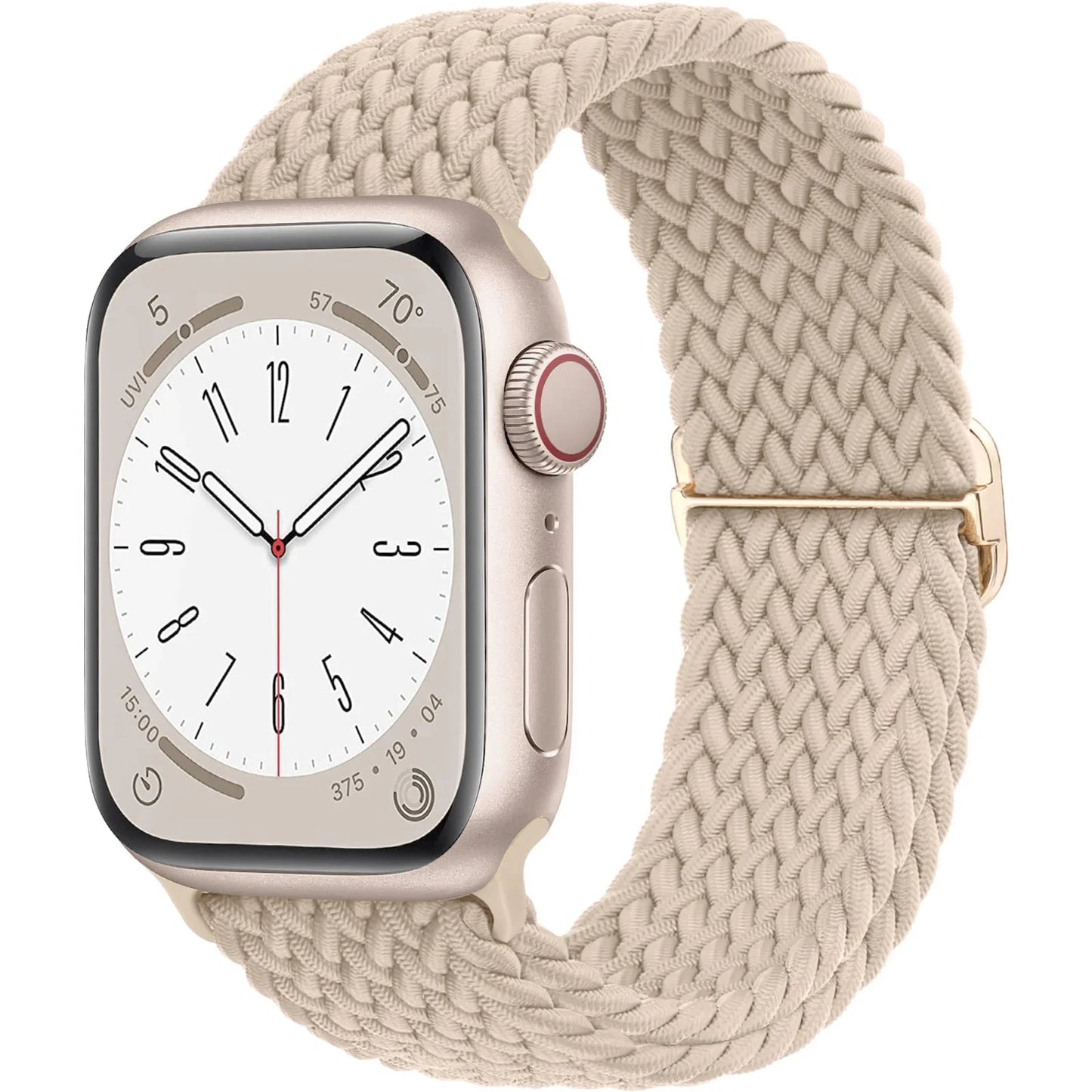 Braided Solo Loop Apple Watch Band – Stretch Nylon Bracelet Strap for Series SE, 6–11 & Ultra 2 (40mm–49mm) Adjustable Correa
