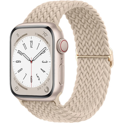 Braided Solo Loop Apple Watch Band – Stretch Nylon Bracelet Strap for Series SE, 6–11 & Ultra 2 (40mm–49mm) Adjustable Correa