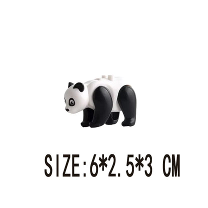 MOC Animal Scene Building Blocks – Zoo & Wildlife DIY Toy Bricks with Ducks, Cats, Dogs, Penguins, Eagles, Wolves, Bears, Deer, Sharks, Snakes, Mice, Sheep (K055)