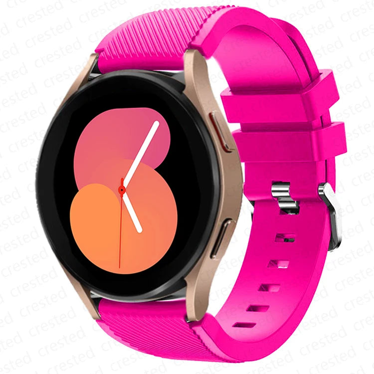 20mm/22mm Silicone Watch Strap for Samsung Galaxy Watches - Replacement Bracelet for Galaxy Watch 4, 5, 5 Pro, 6 Classic, 46mm, Watch 3, Active 2, S3 & S2
