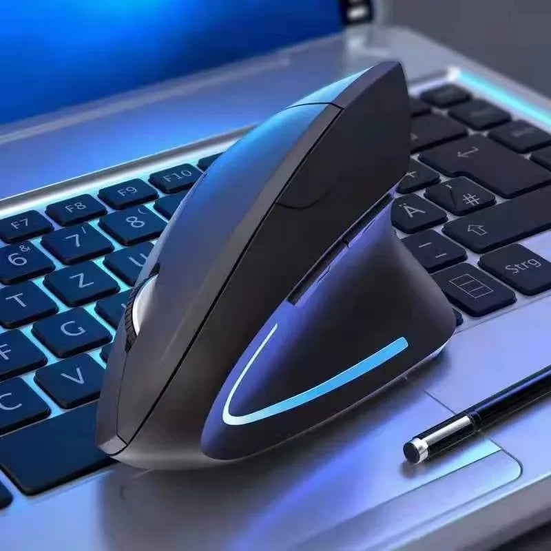 HOMEFISH Ergonomic Wireless Vertical Mouse - 2.4GHz Optical Computer Mouse with Adjustable DPI & 6 Buttons