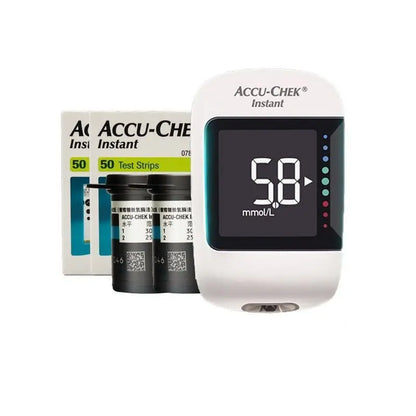 Roche Accu-Chek Instant Blood Glucose Test Strips - Diabetes Testing Supplies with Blood Collection Needles