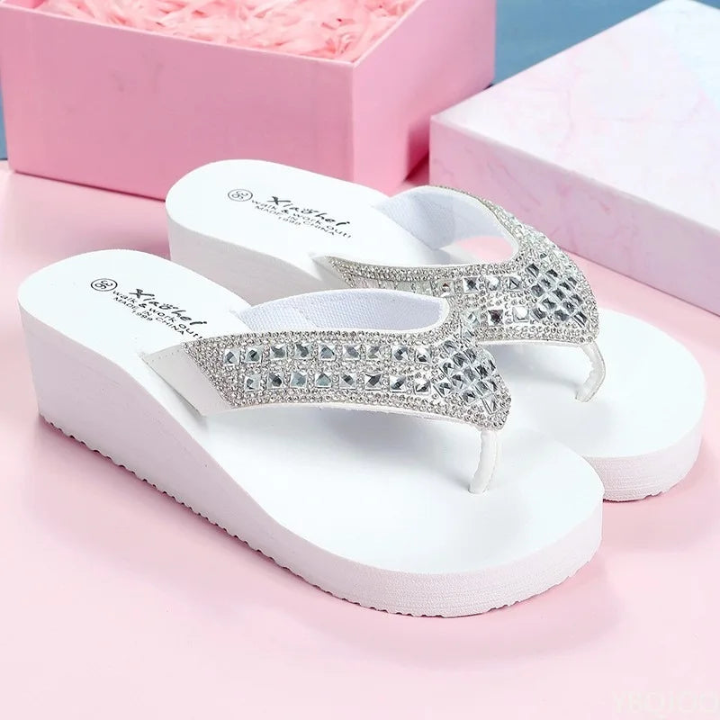 Women’s Summer Wedge Sandals - Minimalist Elegant Casual Beach Flip Flops