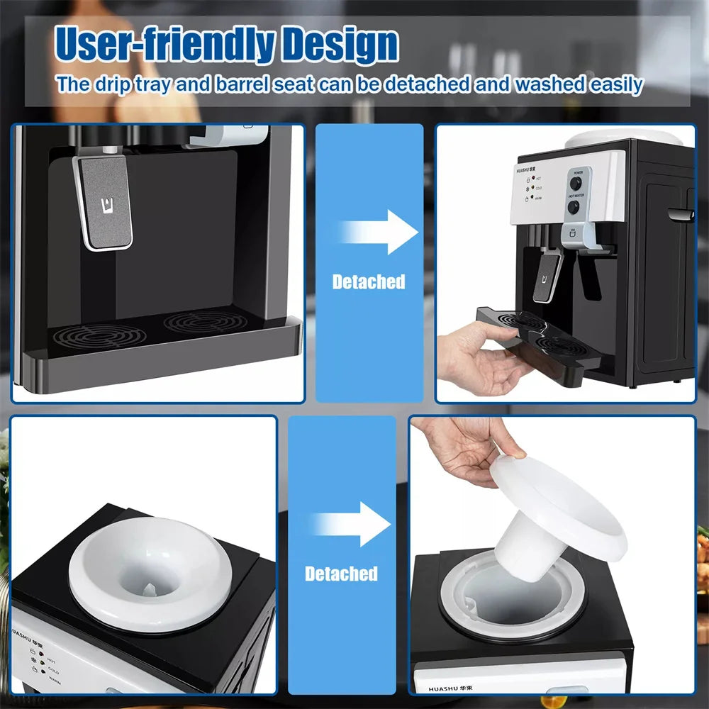 5 Gallon Top Loading Water Cooler Dispenser – Countertop Hot & Cold Drinking Machine