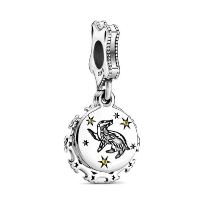 925 Sterling Silver Magic Fan Charm Beads - European Bracelet Charms with Wizard, Train, and Pigeon Designs for Collectors and Gifts
