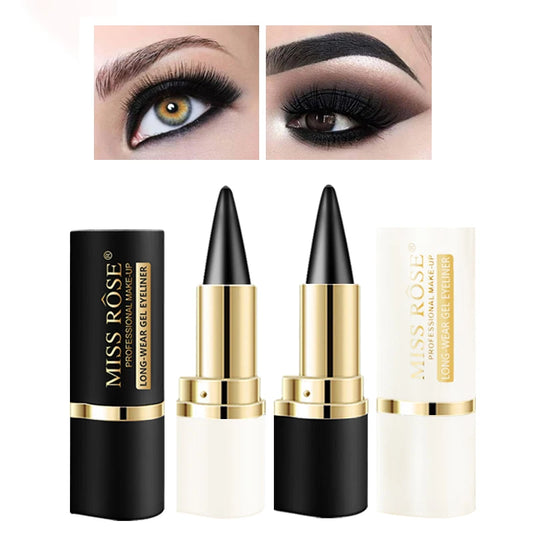 Creamy Texture Eyeliner – Sweat-Proof High Pigment Pencil, 1/2 Count for Daily Makeup
