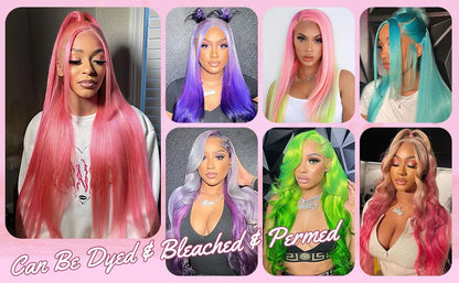 40-42 Inch 613 Blonde HD Lace Front Wig – 13x6 Straight Human Hair, 250% Density Brazilian Wig for Women