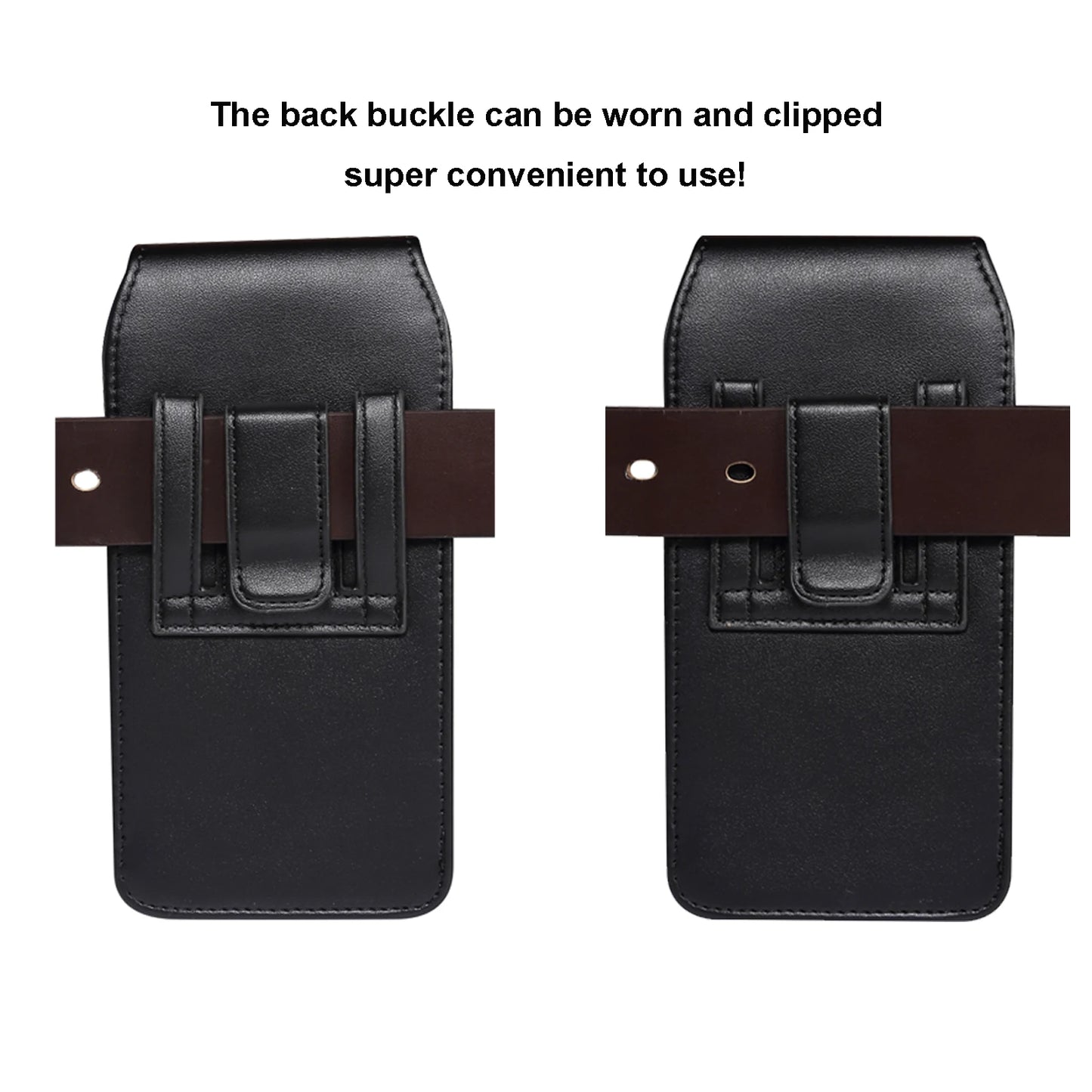 FULAIKATE Sheepskin Textured Card Slot Waist Pouch – Durable Bag for iPhone 12 Pro Max, Samsung Galaxy S24, Vertical Holster