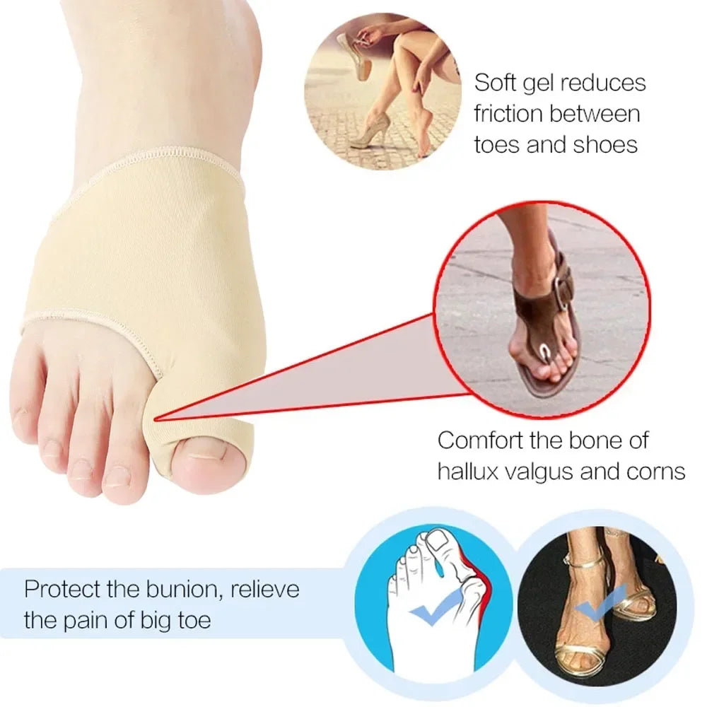 2PCS Toe Separators & Hallux Valgus Bunion Corrector – Foot Bone Adjusters, Pedicure Sock Straightener, Orthotics Correction Tools