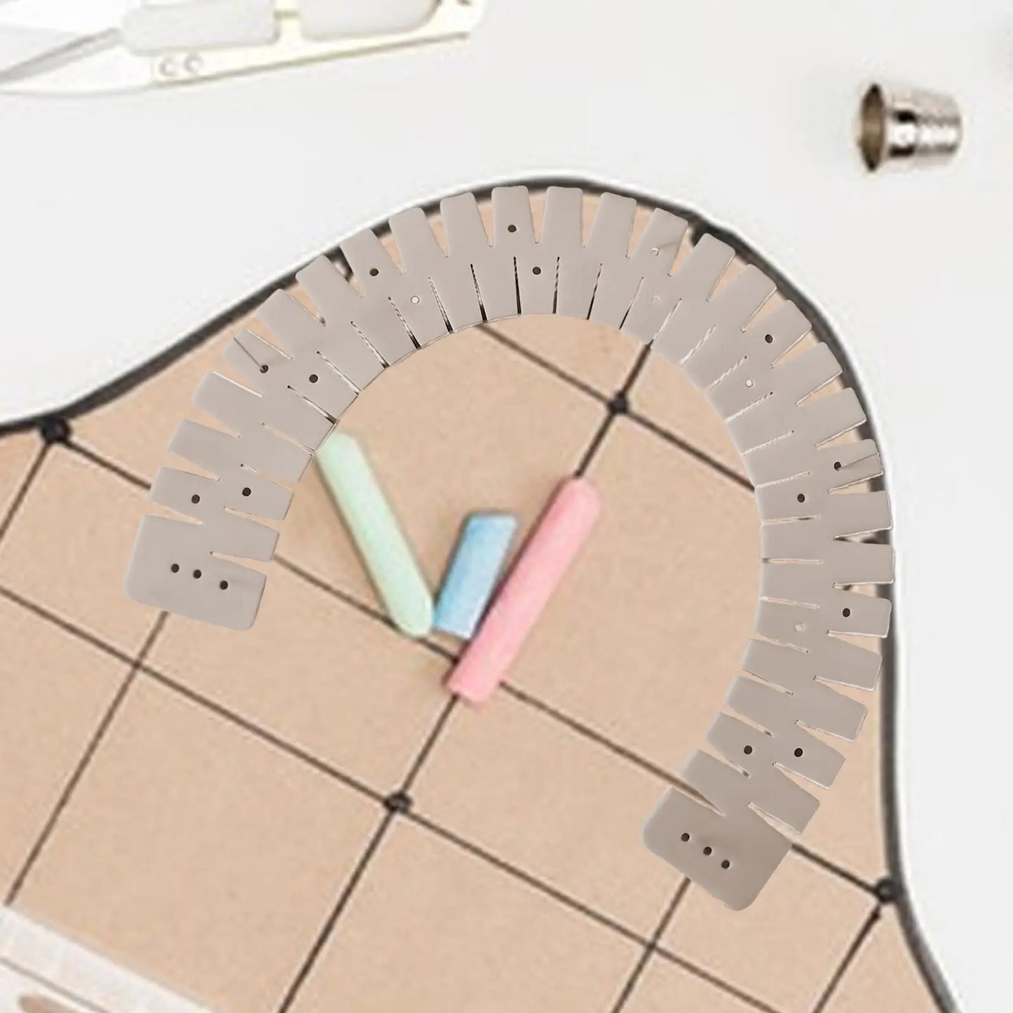 Silicone Hemmer Ruler - Flexible Curve Heat-Resistant Hemming Tool for Sewing & Fabric