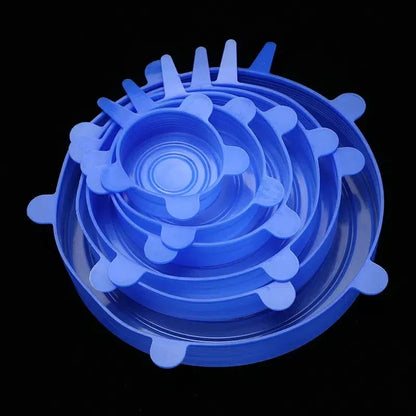 6PCS Silicone Stretch Lids Set – Reusable Durable Food Storage Covers for Bowls