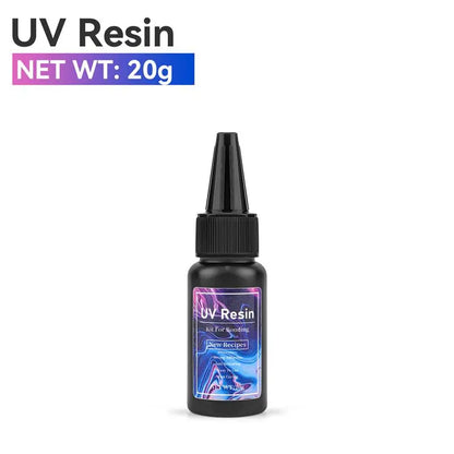 UV Epoxy Resin Glue 20g/30g/50g – High Transparency Fast Drying UV Curing Adhesive for Jewelry Making & DIY Crafts Decor