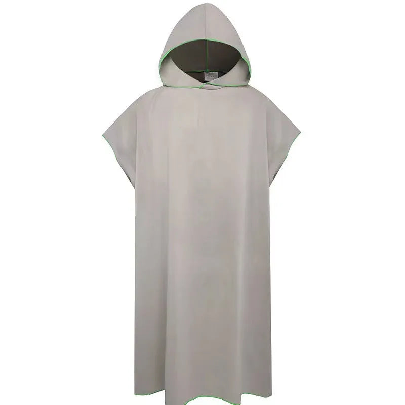 Microfiber Hooded Towel for Men & Women – Quick Dry Changing Robe, Beach, Swim & Travel Poncho Bathrobe