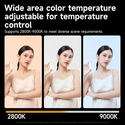 BOSHENG 40W LED Camera Light - 2500K–9000K Bi-Color Video Lamp with 4400mAh Battery and CCT Control