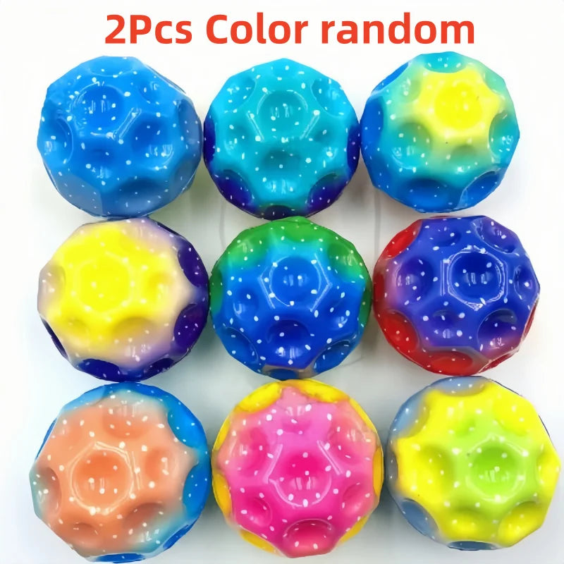 2pcs High Bounce Anti-Gravity Rubber Balls – Soft Outdoor Sport & Stress Relief Toy