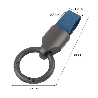 Fashion Durable Leather Car Keychain Holder | Suitable for Keys with Keyholes Larger Than 1.2cm/0.47in | Universal Car Key Ring Accessory