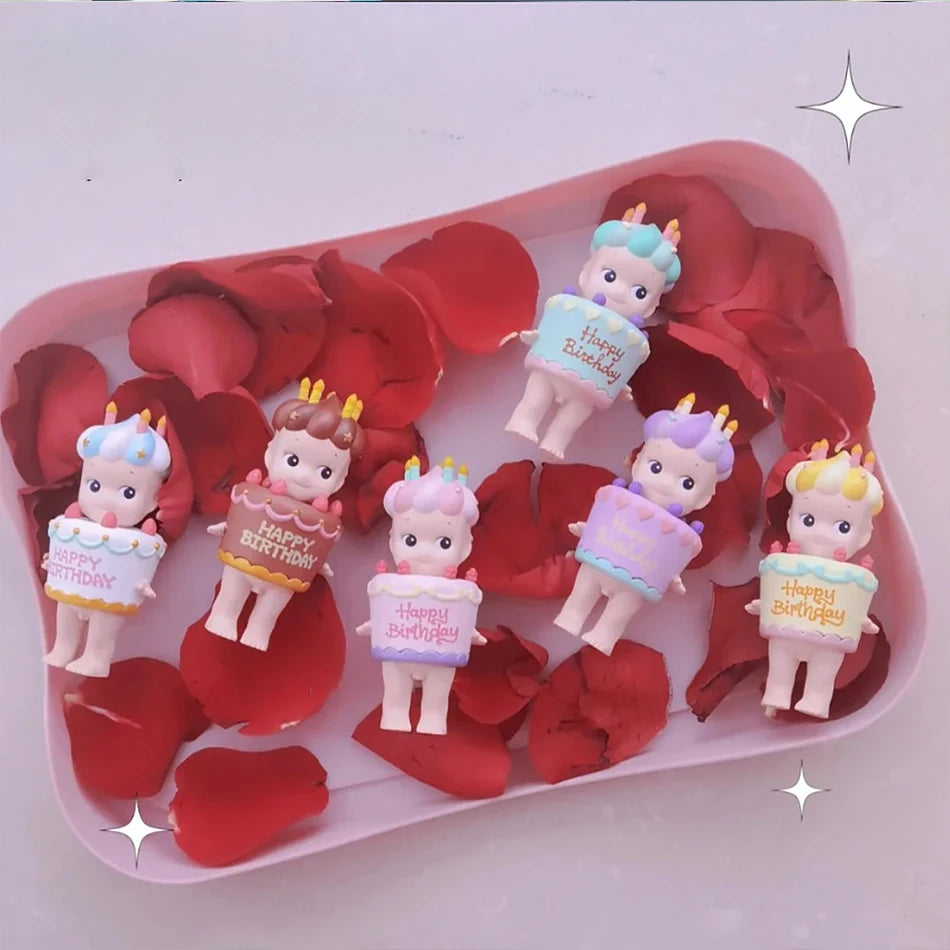 Sonny Angel Birthday Cake Series Mini Figures — Collectible Decorative Doll Toys, Kids Gift & Car/Office Decor