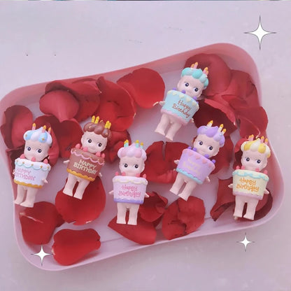Sonny Angel Birthday Cake Series Mini Figures — Collectible Decorative Doll Toys, Kids Gift & Car/Office Decor