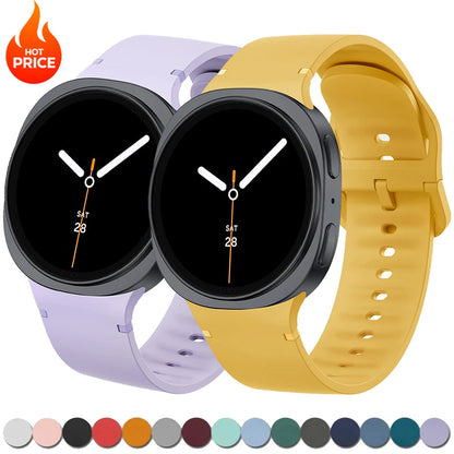 Samsung Galaxy Watch 8 Silicone Sport Strap - Replacement Band for Galaxy Watch 8 40mm/44mm and Watch 8 Classic 46mm