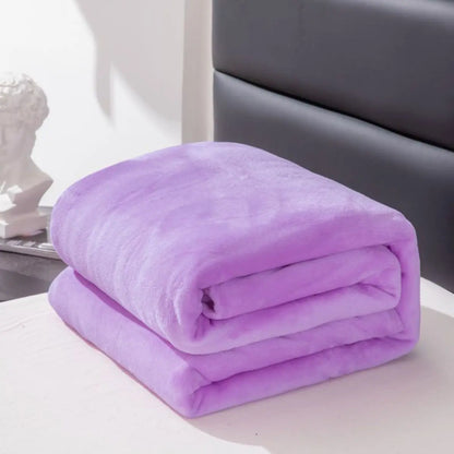Simple Plush Blanket – Plain Colored, Multifunctional Farley Blanket Cover, Thickened and Warm