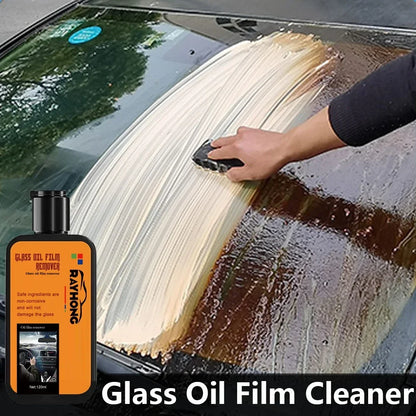Motorcycle & Car Glass Oil Film Remover – Windshield Polishing Compound for Crystal Clear Window Cleaning & Auto Detailing