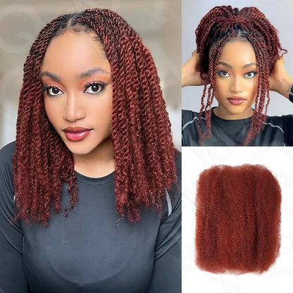 Black Pearl Peruvian Kinky Curly Hair - 100% Remy Human Hair Bulk Braiding Bundles