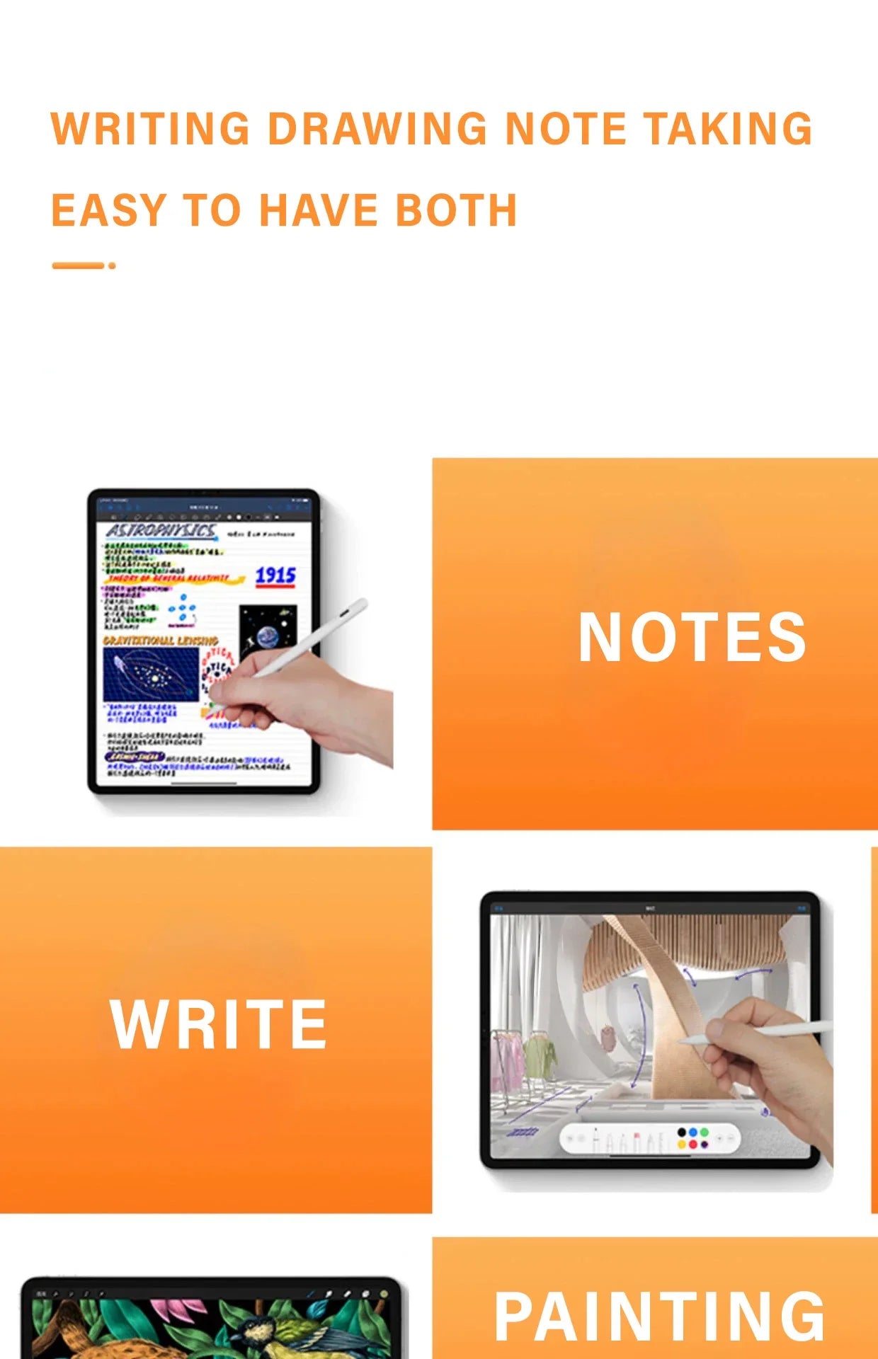 New Universal Touch Stylus Pen | Compatible with iPad, Apple Pencil, Huawei, Samsung, Lenovo & Xiaomi Phones