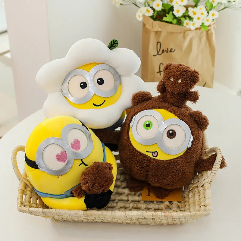 25cm Minions Plush Toy — Cute Bob & Stuart Soft Dolls, Movie Character Stuffed Toys, Christmas & Birthday Gifts for Kids