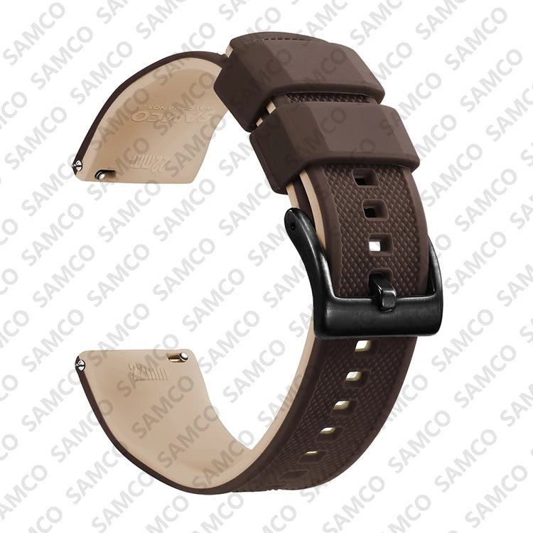 Premium Silicone Watch Band - Quick Release Rubber Replacement Strap for 18mm 20mm 22mm Watches