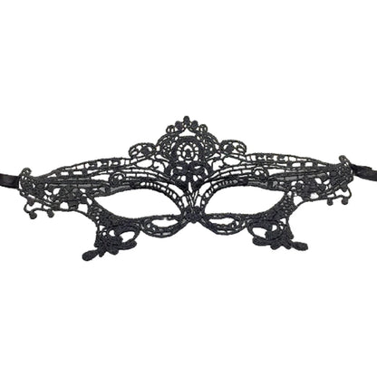 Black Queen Lace Mask — Embroidered Applique Masquerade Mask for Women, Party, Carnival, Wedding & Halloween Accessories