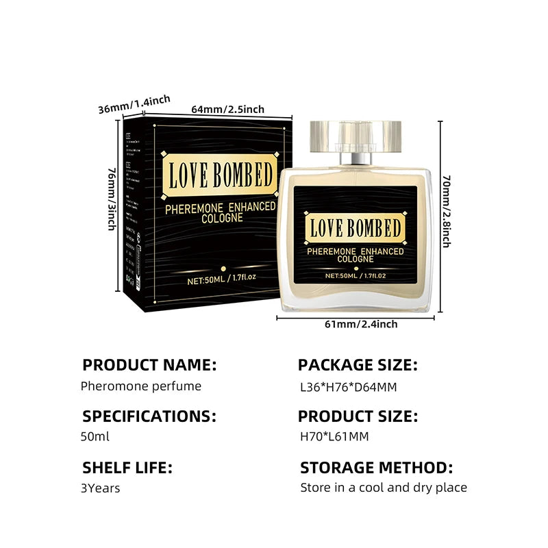 Pheromone Cologne for Men, Light Fresh Fragrance to Attract Women, Business Gentlemen’s Sexy Eau De Toilette