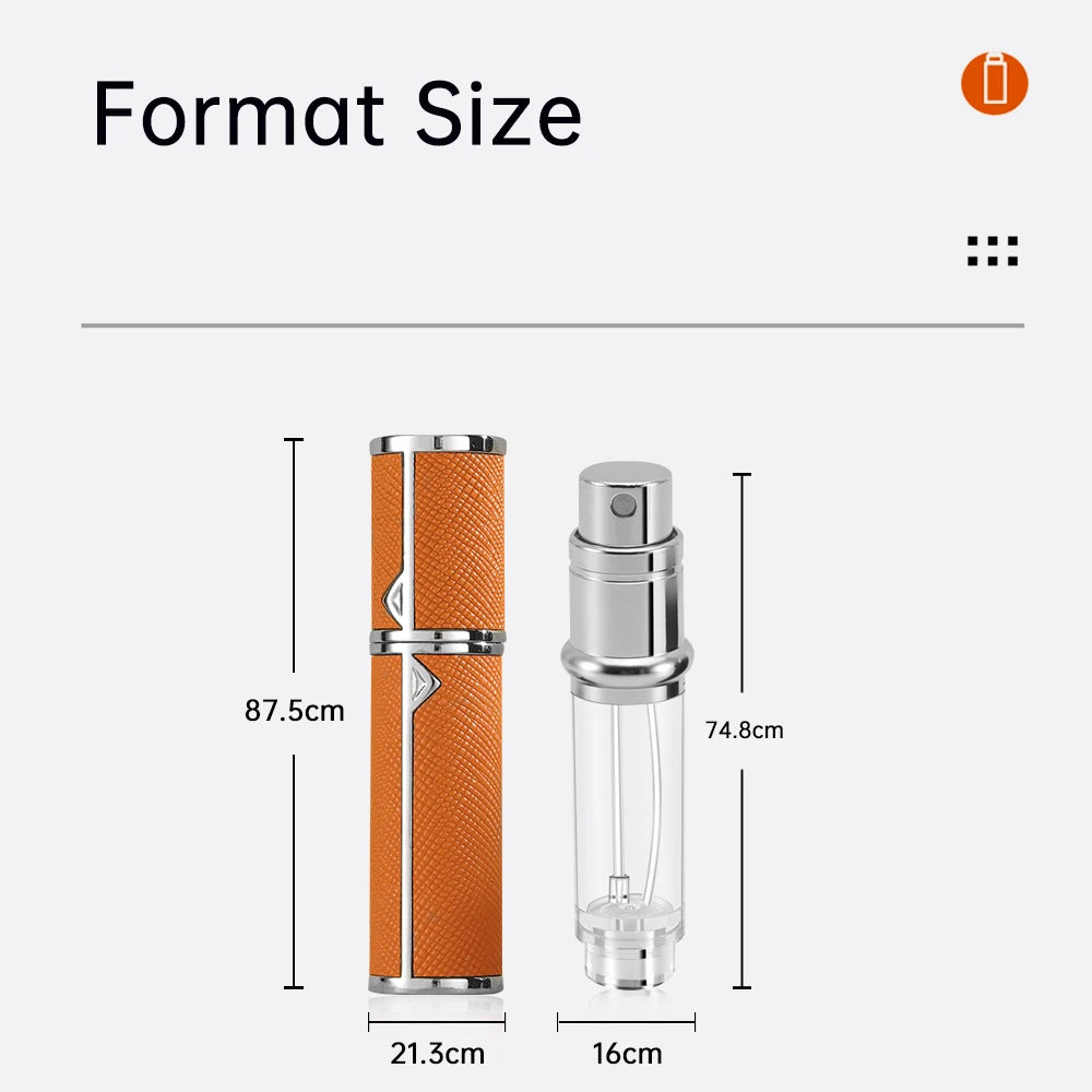 Louischanzl Premium PU Leather Perfume Sprayer – 5ml Travel Atomizer Bottle for Tight-Sealing Fragrance